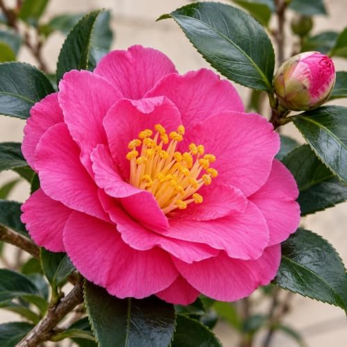 Shishi Gashira Camellia Shrub - 10-18" Tall Live Plant - Gallon Pot - Image 6