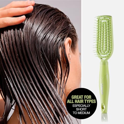 Conair Scalp Care Detangling hairbrush - Curly Hair Brush - Scalp Massager - hairbrushes for women & men - detangler for all lengths - can use wet or dry - Slim - Image 4