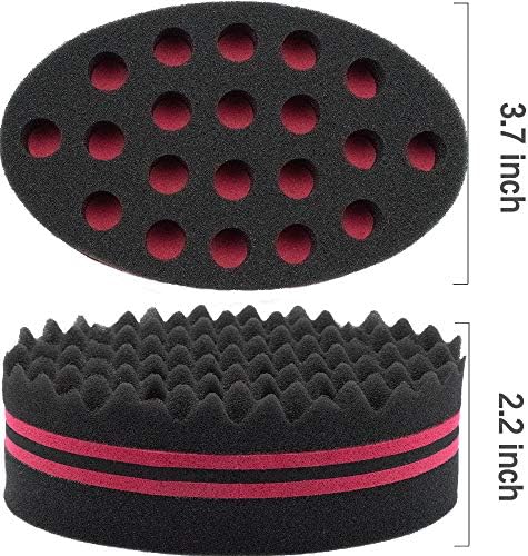 Hair Magic Twist Sponge: Two-Sided Dread Afro Coil Barber Tool for Curling and Waving Men's and Women's Long/Short Hair, 1 Pc - Image 5