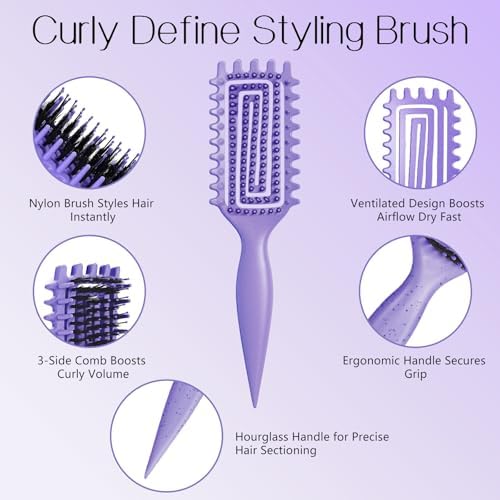 Curly Hair Brush, Curl Brush for Wet & Dry Hair - Image 2
