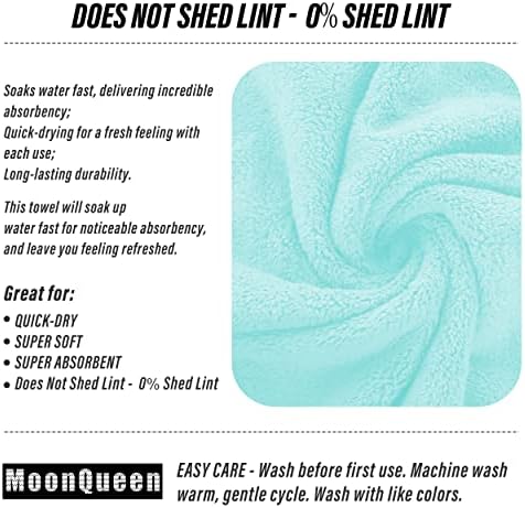 MOONQUEEN 18 Pack Premium Hand Towels - Quick Drying - Microfiber Coral Velvet Highly Absorbent Towels - Multipurpose Use as Hotel, Bathroom, Shower, Spa, Hand Towel 16 x 28 inches (Frozen Blue) - Image 4