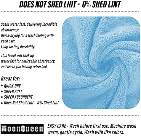 MOONQUEEN 18 Pack Premium Hand Towels - Quick Drying - Microfiber Coral Velvet Highly Absorbent Towels - Multipurpose Use as Hotel, Bathroom, Shower, Spa, Hand Towel 16 x 28 inches (Aquamarine) - Image 4