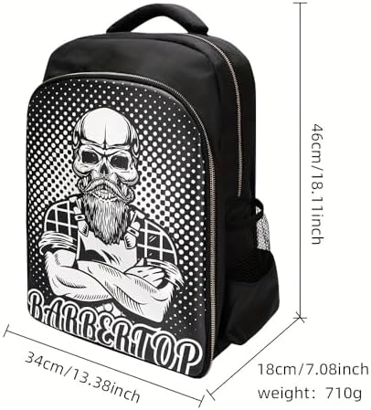 Barber Travel Bag Backpack BAEBERPLAN Large Organizer for Barbers Clippers and Supplies Portable Hairstylist Clipper Hairdresser Bag Backpack (White) - Image 5