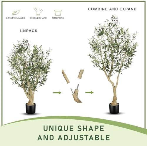LYERSE Olive Tree 5ft with Large Olive Branches and Lifelike Fruits - Image 3