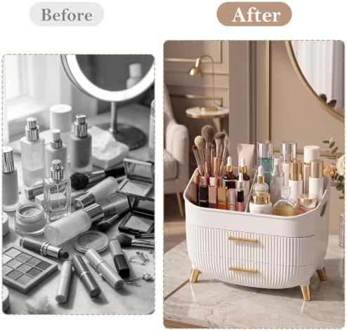 Makeup Organizer Countertop, Skincare Organizer with Drawers for Vanity - Image 7