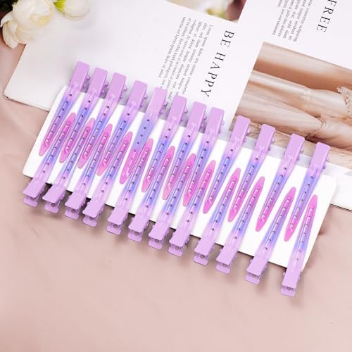Bantoye 24Packs Duck Bill Clips 2.75 Inch Metal Alligator Clip, Pink Purple - Image 4