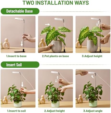 LBW Grow Lights for Indoor Plants, Full Spectrum Halo Grow Light with Base - Image 3