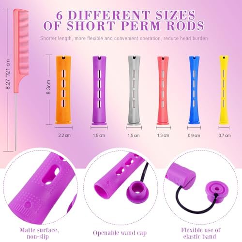 Willbond 72-Piece Hair Perm Rods Kits, Long Cold Wave Hair Rollers - Image 2