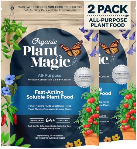 Organic Plant Magic Fertilizer Plant Food for Garden House Plant 1lb 2 Pack by OrganicPlantMagic
