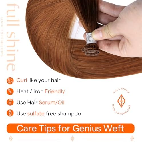 Full Shine Hand Tied Hair Extensions Real Human Hair 22 Inch 80g - Image 6