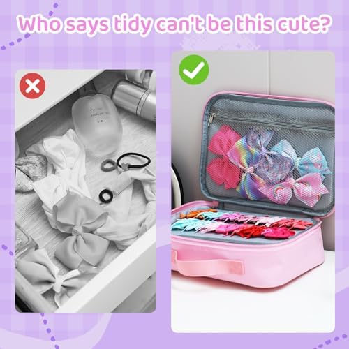 Bow Organizer for Girls, Bows Holder for Girls Hair, Bow Case Organizer - Image 4