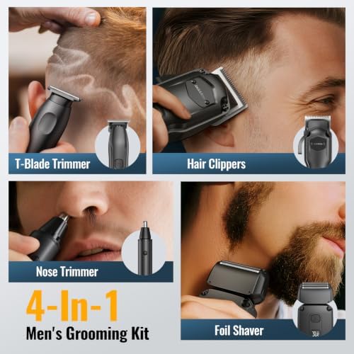 Jack & Rose Hair Clippers for Men Set Professional, Cordless Men Hair Trimmer, Electric Shavers - Image 3