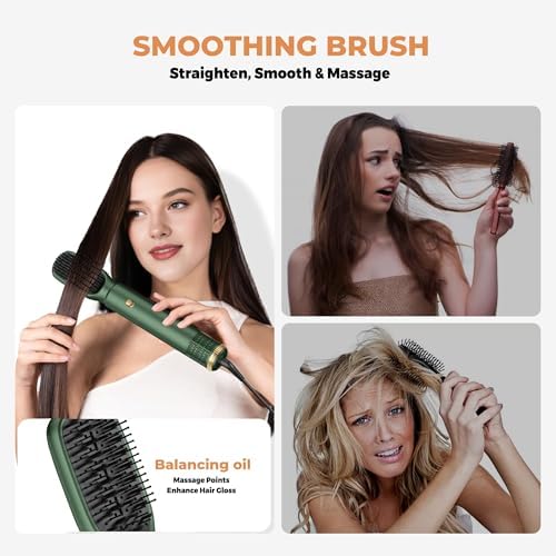 OKWRAP 5-in-1 Hot Air Styler & Blow Dryer Brush Set - 700W Gentle Temperature Hair Multi-Styler with Auto-Wrap Curlers & Round Brush for Fine, Thin, or Damaged Hair, 100-120V US Outlet Only - Image 5