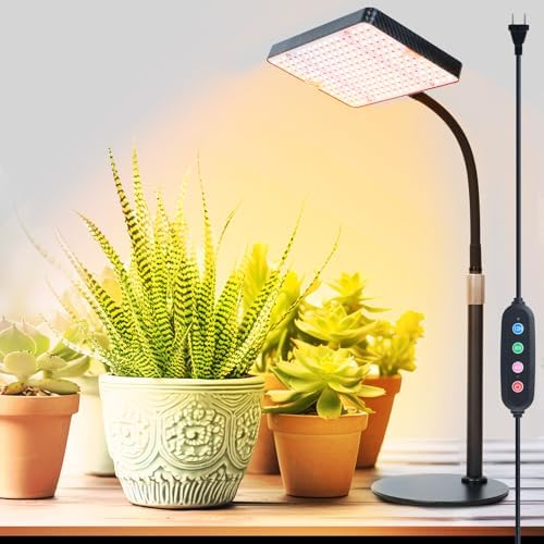 Tabletop Grow Lights for Indoor Plants with 5 Mode Timer by FRGROWLEDGROWLIGHTS