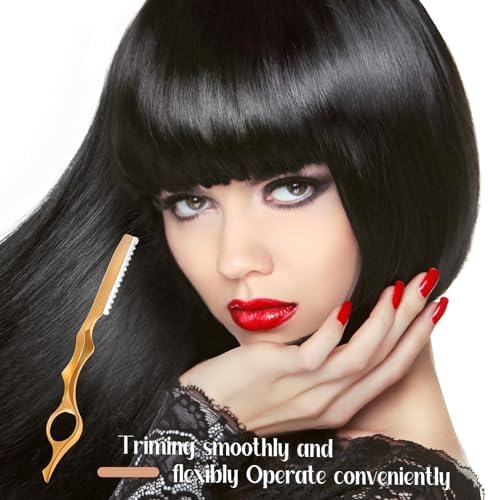 Mudder 11 Pcs Hair Razor for Cutting Thinning Styling Comb, Gold - Image 4