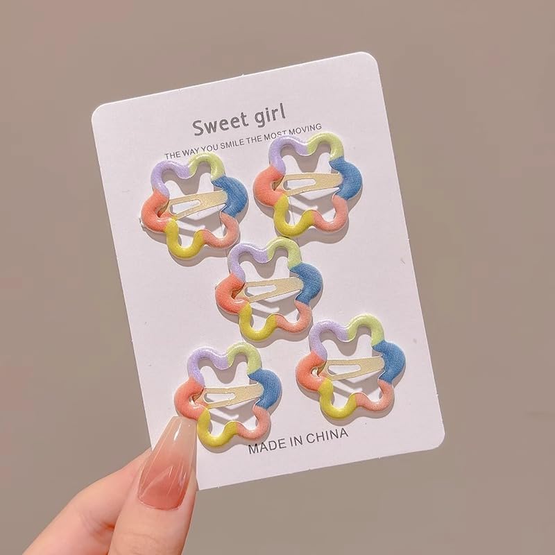 (40 Pcs) Super Cute Girls Hairpin, Mini Size Polka Dot Heart Floral Flower Bowknot Star Hairpin Baby Girl Hair Clips Decoration Salon Hairstyle Hairdressing for Little Kids or Doll-Mix 2 - Image 3