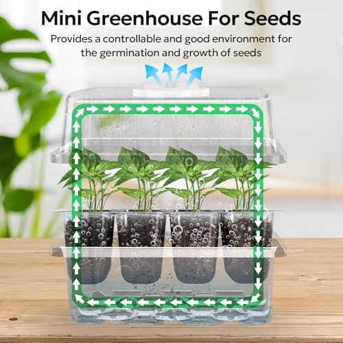 MIXC 10 Pack Seed Starter Tray, 120-Cell Stater Kit with Humidity Dome - Image 4