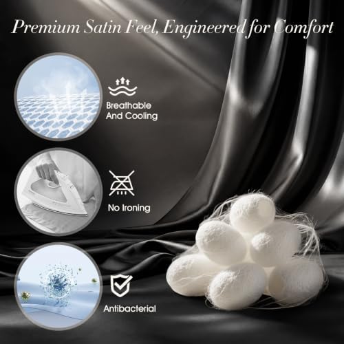 LC-dolida Satin Silk Bonnet for Sleeping Women Men, 2-in-1 Bonnet with Eye Mask Adjustable Hair Bonnet for Curly & Natural with Sleep Mask, Reduce Frizz, Lock in Moisture, Prevent Breakage and Tangles - Image 5
