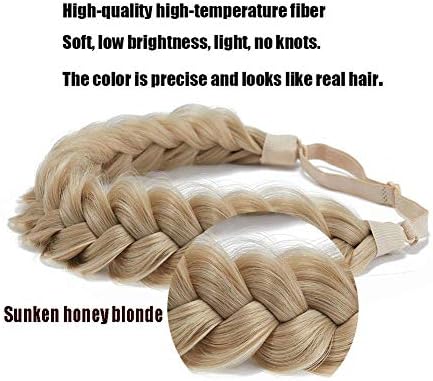 Synthetic Hair Braided Headband Classic Wide Strands Wedding Disorderly Fluffy Braids Wig Band Women Beauty Accessory - Image 2