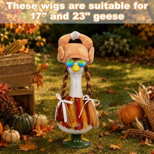4PCS Thanksgiving Goose Outfits Turkey Goose Costume Set for Goose Statue - Image 3