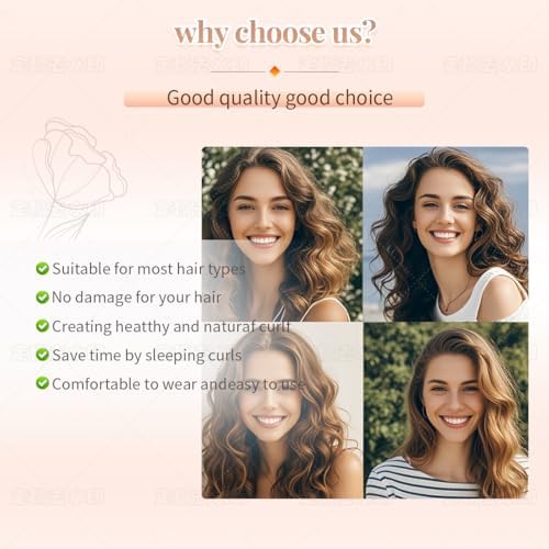 Heatless Curls Overnight Rods Heatless Hair Curler Hair Curlers To Sleep In Heatless Curls Blowout Rods Heatless Curling Rods With Luxury Cloth Bag Scarf For All Hair Types (Brown, 3Rods) - Image 5