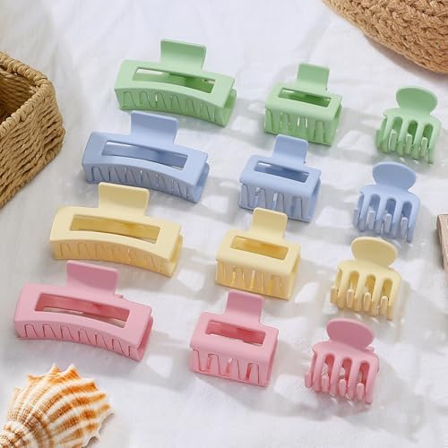 SMKSL 12 Pcs Hair Claw Clips for Women & Girls 3 Styles Hair Accessories - Image 5