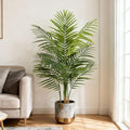 4ft Artificial Palm Tree Indoor, Large Fake Tropical Areca Palm with 13 Trunks, Tall Faux Floor Plants for Indoor Living Rooms Offices Bedroom Home Decor by Unknown