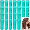 WILLBOND 24 Pcs Large Perm Rods Plastic Hair Rollers, Mint Green, Small by Willbond+Technology+Limited