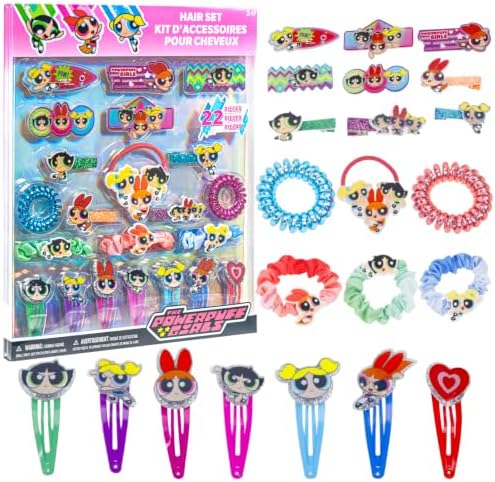 Powerpuff Girls Hair Accessories Set with Hair Clips & Bows by TownleyGirl