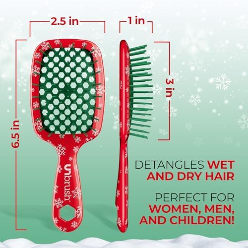 UNbrush Mini Holiday Hair Brush for Pain-Free Brushing On All Wet/Dry Hair Types - Image 7
