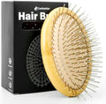 Metal Hair Brush,Bamboo Scalp Massager for Hair Growth &Detangle by Combetter