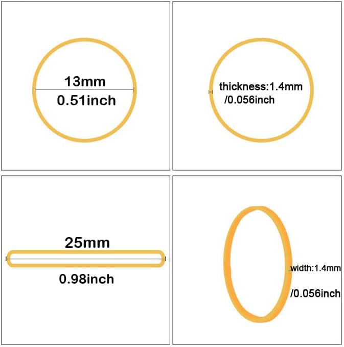 AIWOQI Rubber Bands Mini Small 2000pcs rubber band 0.5in Strong Yellow - Image 3