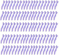 100 Pcs Alligator Hair Clip for Styling Sectioning - Salon Hair Clip for Thick Hair, Plastic Hair Styling Clip with Wide Teeth & Double-Hinged Design (Purple) by Unknown
