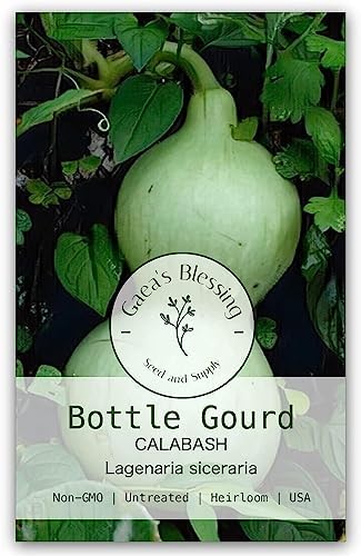 Gaea's Blessing Seeds - Bottle Gourd Seeds - Heirloom Non-GMO Seeds with Easy to Follow Planting Instructions (Calabash) by GaeasBlessing