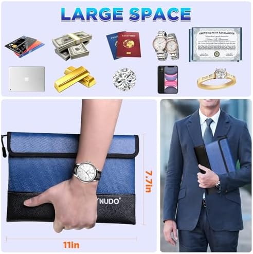 Small Fireproof Money Pouch for Cash with Zipper Bank Bag - Image 6