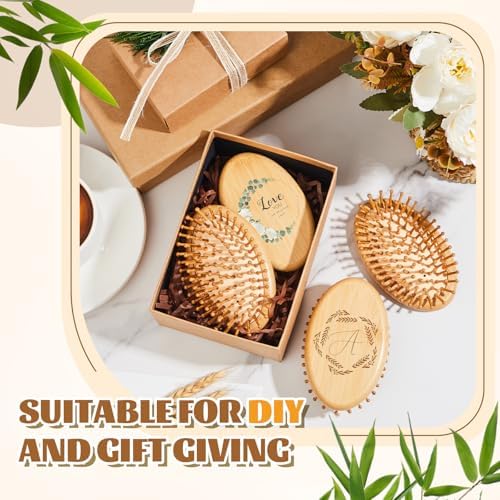 Weysat 12 Pack Bamboo Hair Brush Scalp Massager, Wooden Anti-Static Hairbrush Comb Bulk with Bamboo Bristles, Hair Care Tools for Self Care, Spa Gift Bags, Salon Supplies, Christmas Stocking Stuffer - Image 4