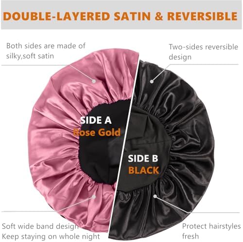 Bonnet for Men Satin Hair Bonnet for Sleeping Women Silk Hair Sleep Cap - Image 2