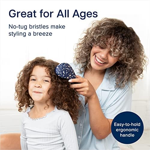 Crave Naturals Glide Thru Hair Brush - Detangler Brush for Curly, Straight, Wet or Dry Hair - Gentle Detangling Brushes for Adults, Kids, Toddlers - Hair Accessories for Women, 7.5"x3" - Terazzo - Image 5