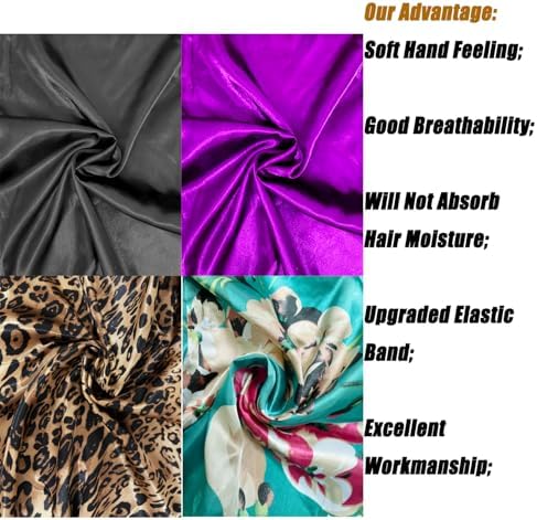 4 Pcs Satin Bonnet for Women, Long Sleep Cap Soft Silky Bonnet for Braids (Pack of 2) - Image 2