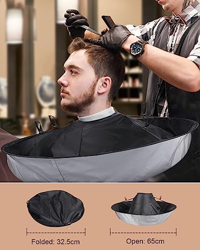 Lictin Hair Cutting Cape Umbrella with 1PCS Comb, Haircut Cape for Adults - Image 2