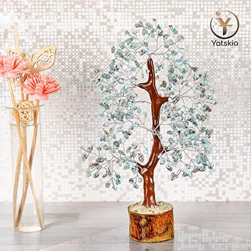 YATSKIA Larimar Stones - Larimar Crystal, Artificial Trees, Bonsai Tree, Tree of Life Decor, Gemstone Tree, Energy Gifts for Women, Balancing Tree - Image 2