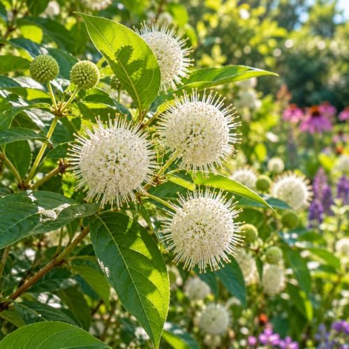 2 Buttonbush Live Shrubs, 4 Inch Pot, Native Buttonbush 12-18 Inch Tall - Image 4