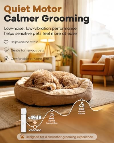 Veeconn 4 in 1 Dog Clippers Grooming Kit with Paw Hair Trimmer for Cat Pet - Image 3