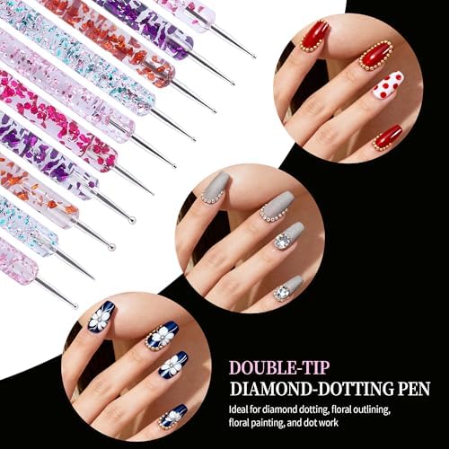Artdone 34pcs Nail Art Brushes, Nail Art Tool Set, Dotting Tools - Image 3