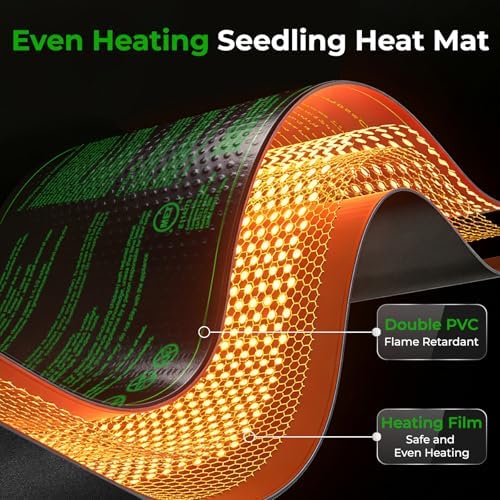 Seedling Heat Mat - KOKOPRO Durable Waterproof Heat mat for Plants Warm Hydroponic Heating Pad for Indoor Home Gardening Seed Starter 10" x 20.75" - Image 2