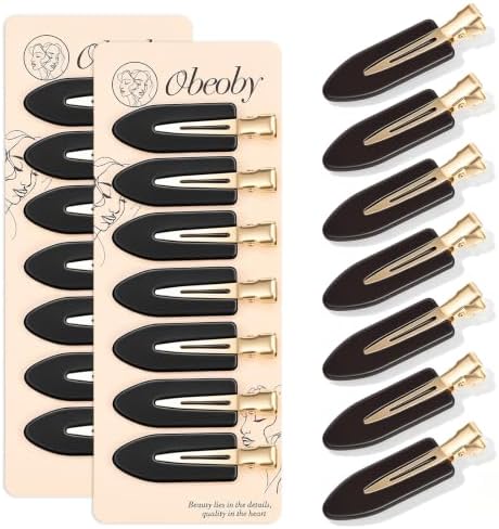 obeoby 14 Pcs No Crease Hair Clips For Women Girls Makeup Styling, 2.36 In by obeobyhairaccessories