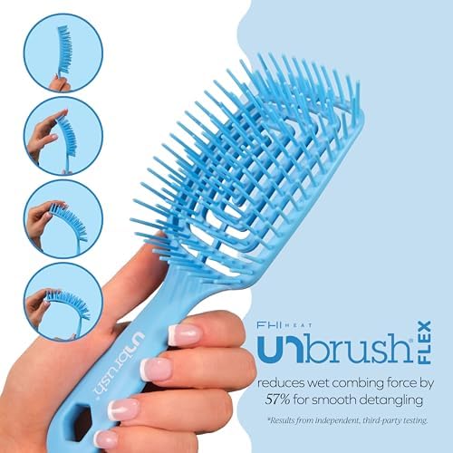 FHI Heat UNbrush Flex Detangling Brush - Ultra Flexible Hairbrush - Image 5