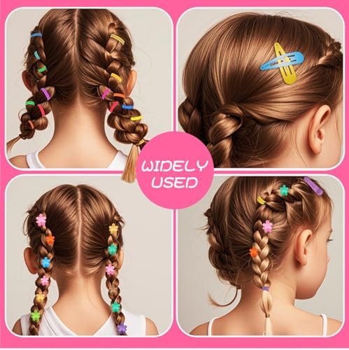 Hair Accessories for Toddlers, 220pcs, Colorful Mini Flower Claw Clips for Toddlers Cute Tiny Snap Hair Clips Metal No Slip Snap Hair Barrettes for Baby Fine Hair - Image 6