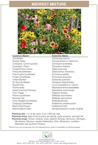 on the Go Seed Shaker - Midwest Wildflower Seeds Regional Mix - Organic, Non-GMO - 100% Pure Seed - 21 Different Wildflowers Seeds of Annual and Perennial, 8oz - Image 5