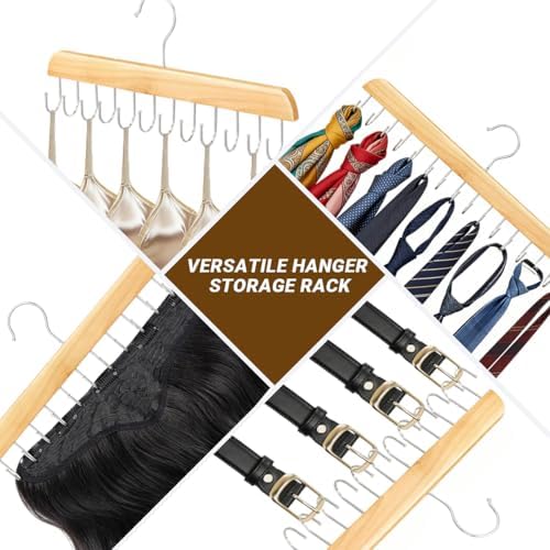 Foldable Hair Extension Hanger Braiding Rack, Rotating Wood Holder, Multi-Hook for Storing Washing Coloring - Image 5